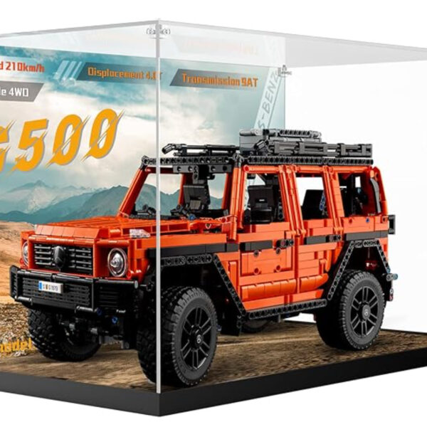 Acryl vitrinekast voor Lego Technic Mercedes-Benz G 500 Professional Line autobouwset, stofdichte doorzichtige vitrinekast compatibel met Lego 42177 modelauto - geen modellen, alleen doos