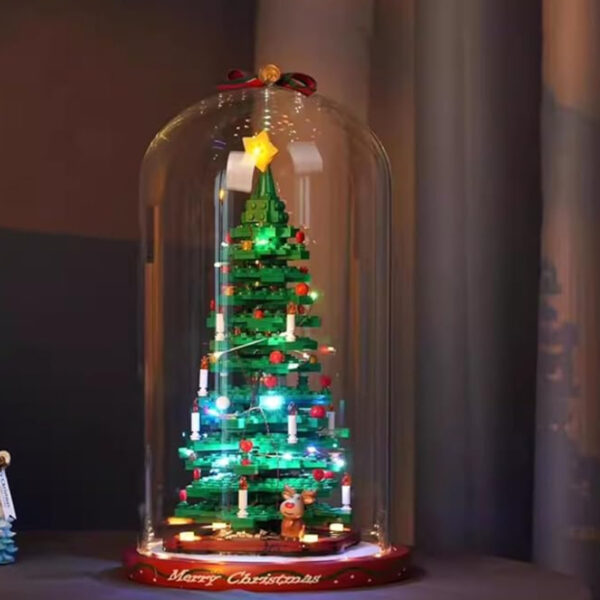 Acryl vitrinekast compatibel met Lego 40573 Kerstboom 40338 Kerstglasmodel Transparante stofdichte bescherming Collectie-organizer Opbergkast (alleen vitrinekast)