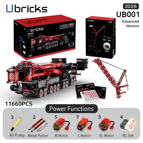 Ubricks UB001-1 E1001-1 Technicus Rood Liebherr LTM 11200 Met motor