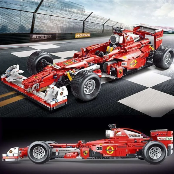 TAIGAOLE Red F1 Car 1:8 Scale TECHNICIAN  T5006 with 1698 pieces