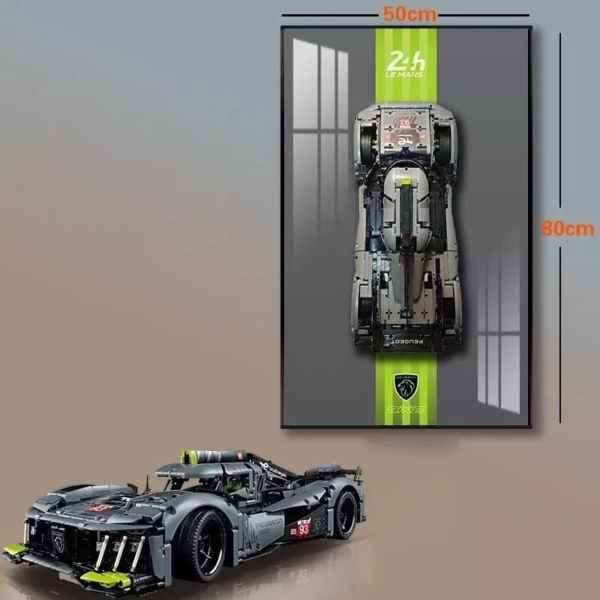LEGO 42156 Peugeot, cadeau voor volwassen verzamelaars, geschikt voor LEGO-autowanddisplay (alleen inclusief displaywandpaneel)