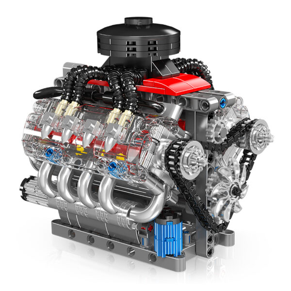 Mould King 10171 Chevy LSX454 gemotoriseerde V8 motor bouwset | 487 stuks
