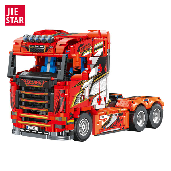 Jie Star JJ9070 MOC Bouwstenenset voor zware vrachtwagens