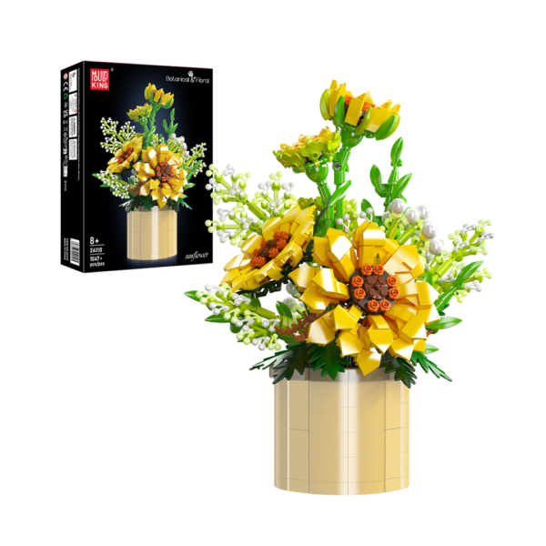 MOULD KING 24110 Zonnebloem Potbouwset | 1.047 Stuks