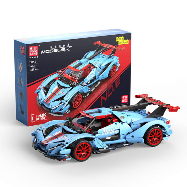 MOULD KING 13156 Blauwe Apollo De Zonnegod RC Sportwagens met 1669 Stuks