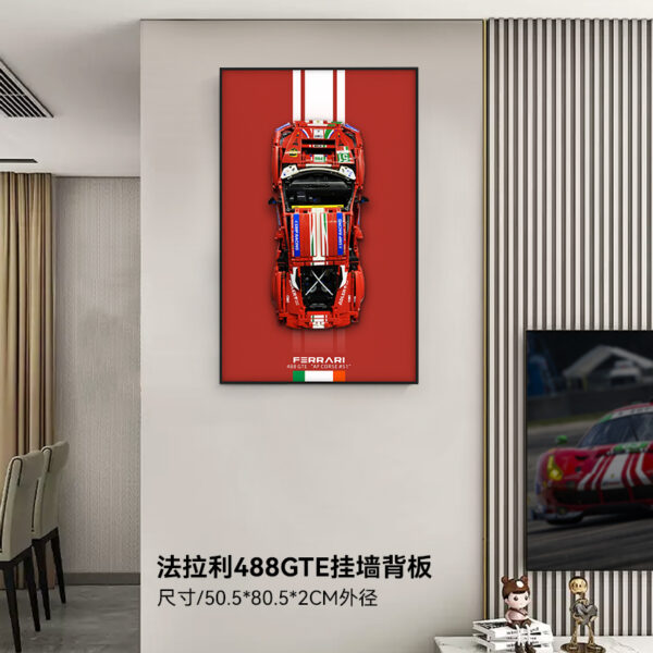 Lego Technic Ferrari 488 GTE "AF Corse #51" 42125 Display Wall Mount Board