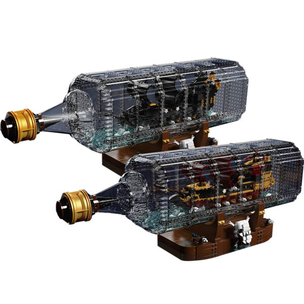 Mould King 10065 Zwart Piratenschip-in-een-fles bouwset | 2206 st.