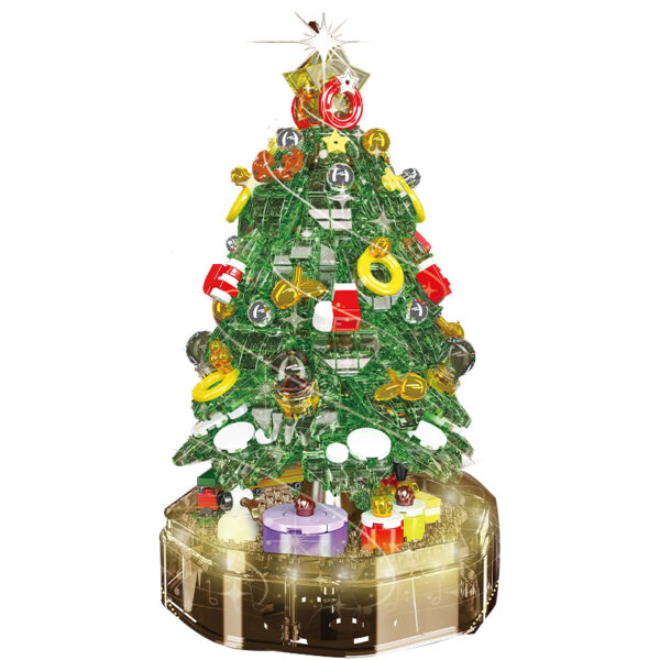 MOULD KING 10090 Groen Magisch Kerst Muziekdoosje met 688 Stukjes
