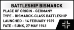 Cobi Battleship Bismarck 4854