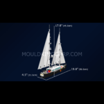 MouldKing 10194 Modern Two-Mast Sailing Yacht Building Set 10194S